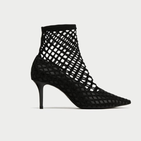 Zara Shoes - Zara - Fishnet Heels